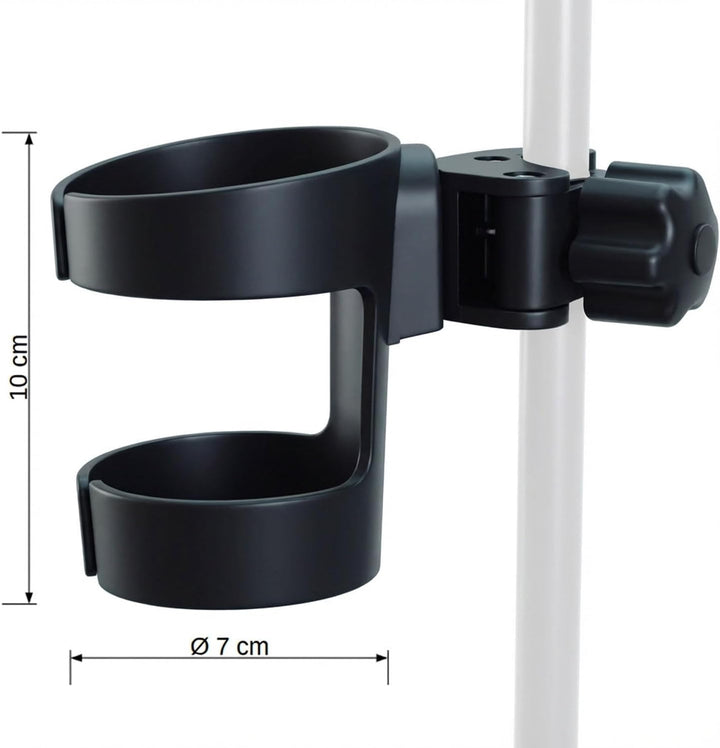 keepdrum DH01 Universal Getränkehalter für Stative bis 7cm Durchmesser, bis 7cm Durchmesser