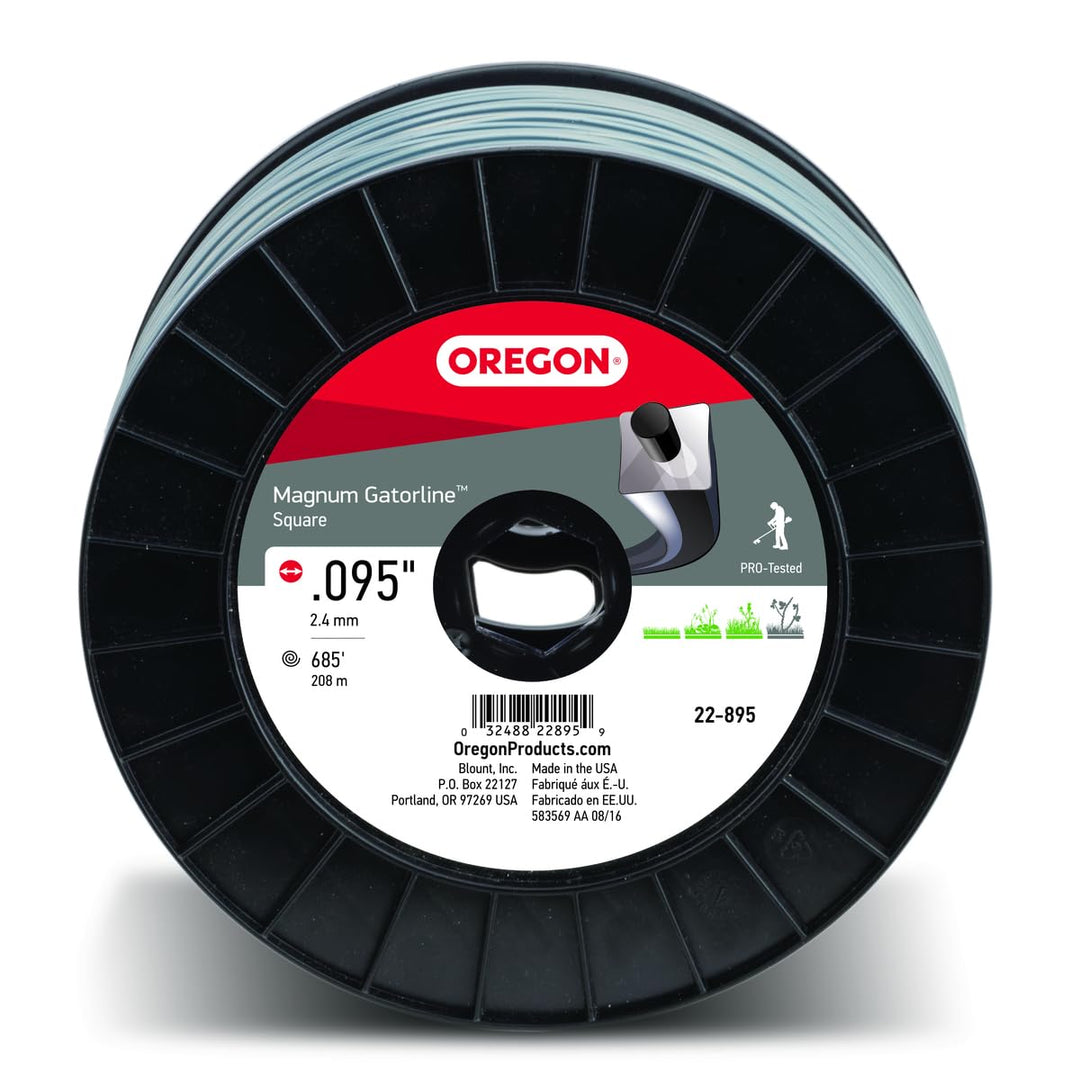 Oregon Magnum Gatorline 22–895 Rasentrimmerschnur, quadratisch, 0,095 cm x 1,8 m Exklusiv, 685 ft