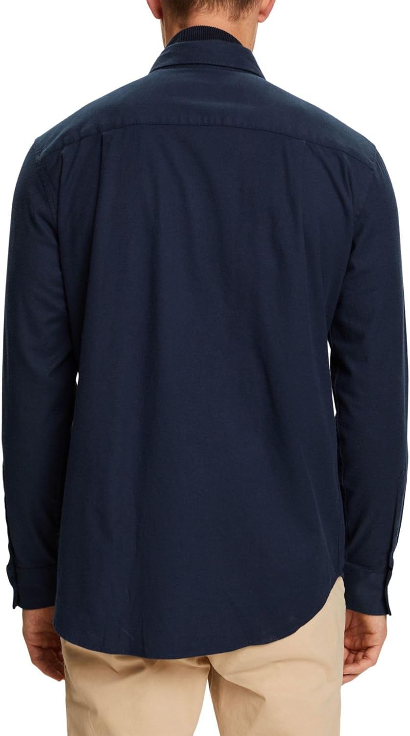 ESPRIT Hemd aus Baumwollflanell S Petrol Blue, S Petrol Blue