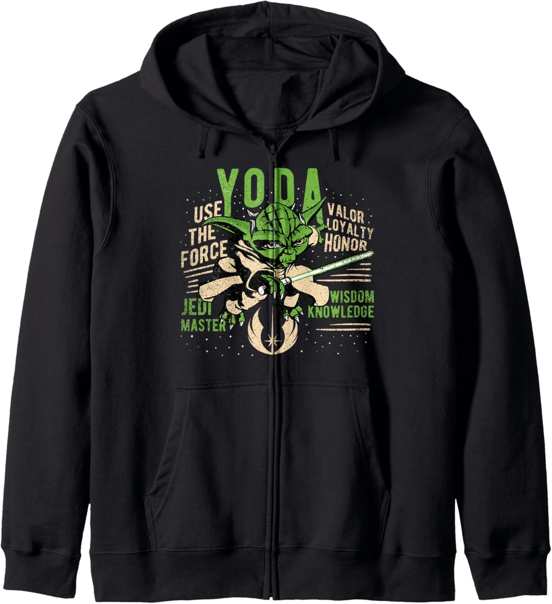 Star Wars Clone Wars Yoda Jedi Master Portrait Kapuzenjacke