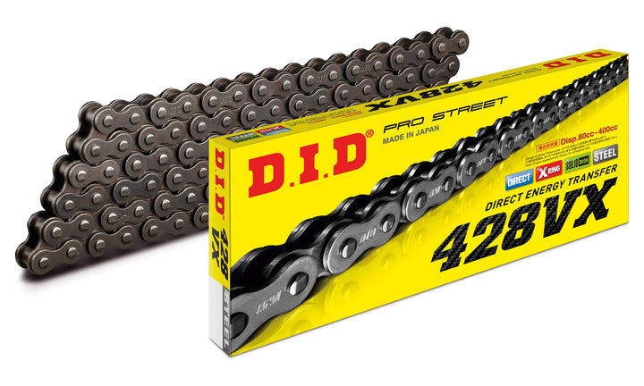 DID Kette 428 VX, 126 Glieder (X-Ring), offen mit Clipschloss