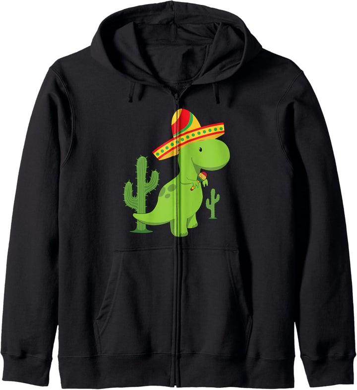 Cinco de Mayo T Rex Dinosaurier Kapuzenjacke