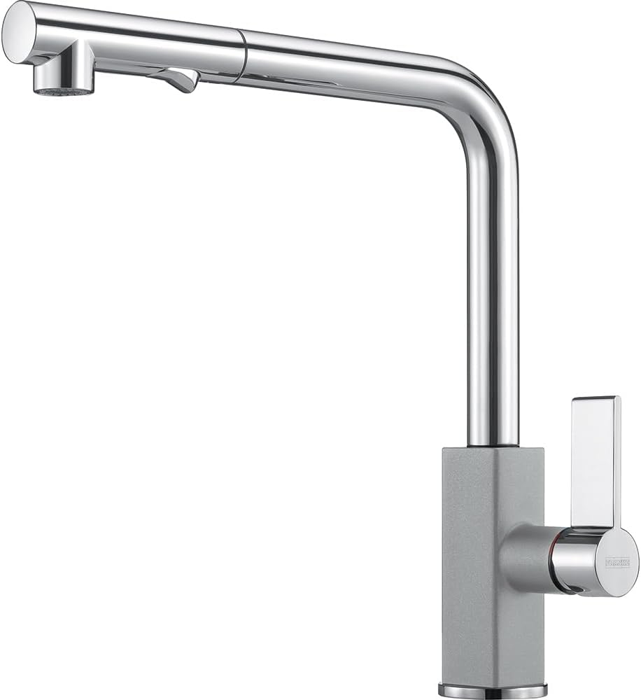 Franke MARIS PULL-OUT SPRAY 115.0392.369 Küchenbatterie verchromt/steingrau, Verchromt/Steingrau