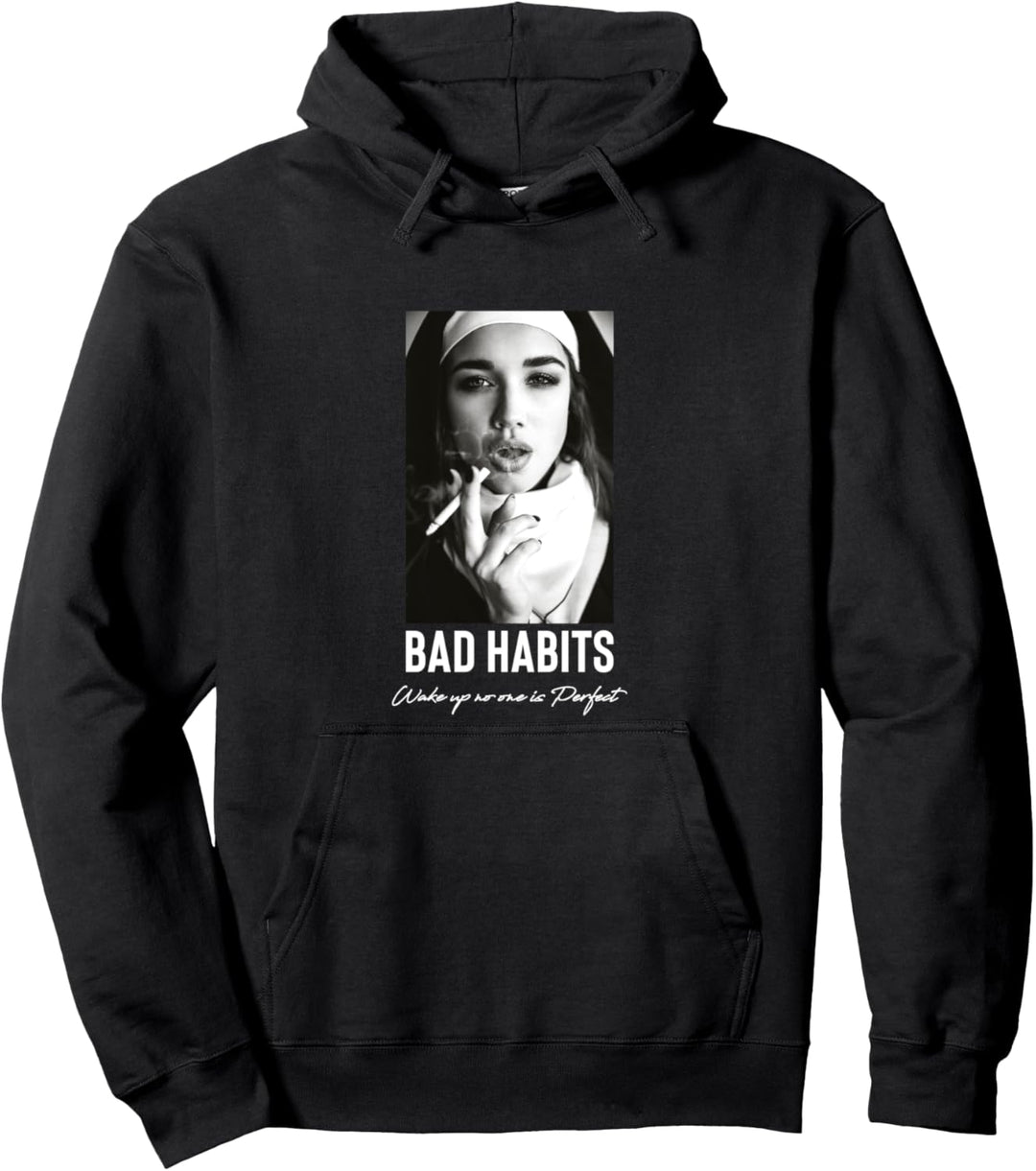 Schlechte Gewohnheiten Nonne - Ästhetische Edgy Streetwear Pullover Hoodie
