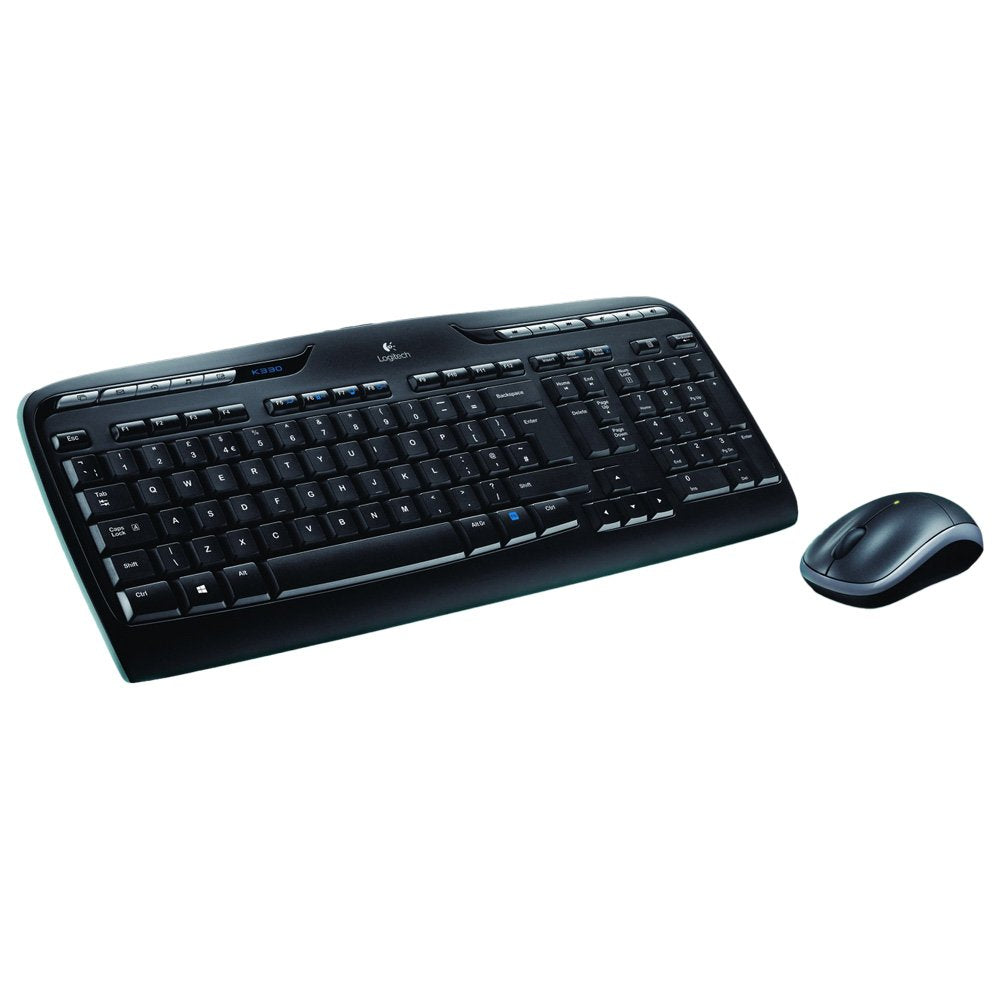 Logitech MK330 Kabelloses Tastatur-Maus-Set, 2.4 GHz Verbindung via Unifying USB-Empfänger, 4 progra