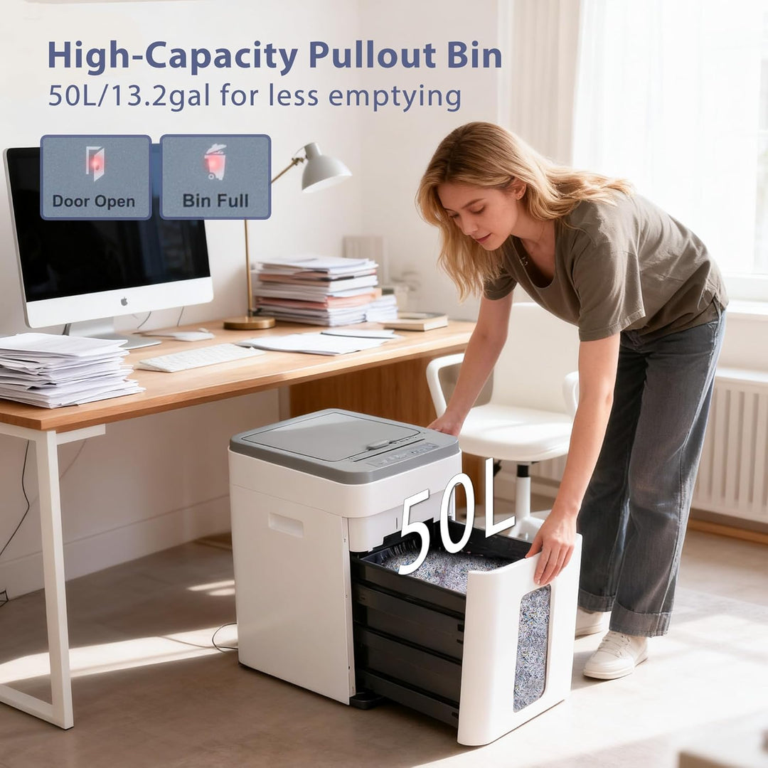 Aktenvernichter Papierschredder Paper Shredder: 400-Blatt Auto-Feed P5 Mikroschnitt Partikelschnitt