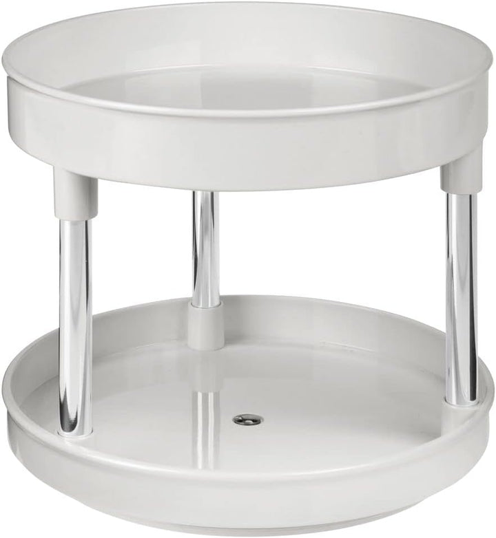 mDesign 2er-Set Lazy Susan Küchenregal zweistöckig – praktisches Gewürzregal für Küchenschrank oder