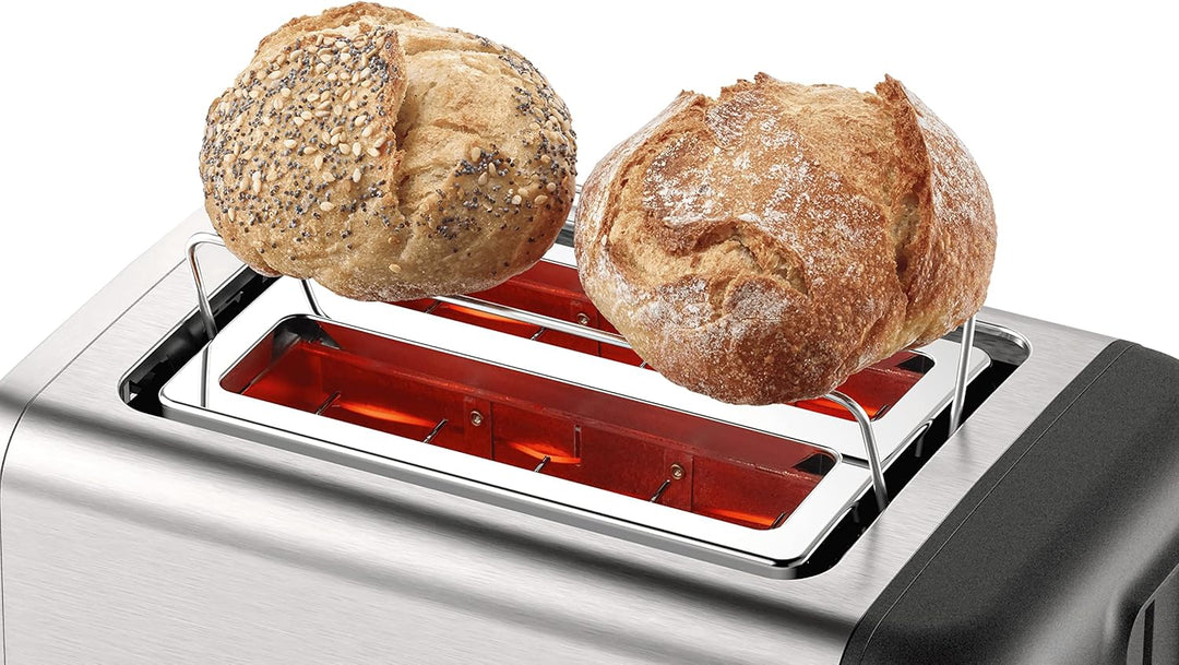 Bosch Elettrodomestici TAT3P420 Kompakter DesignLine Toaster, 970 W, Edelstahl