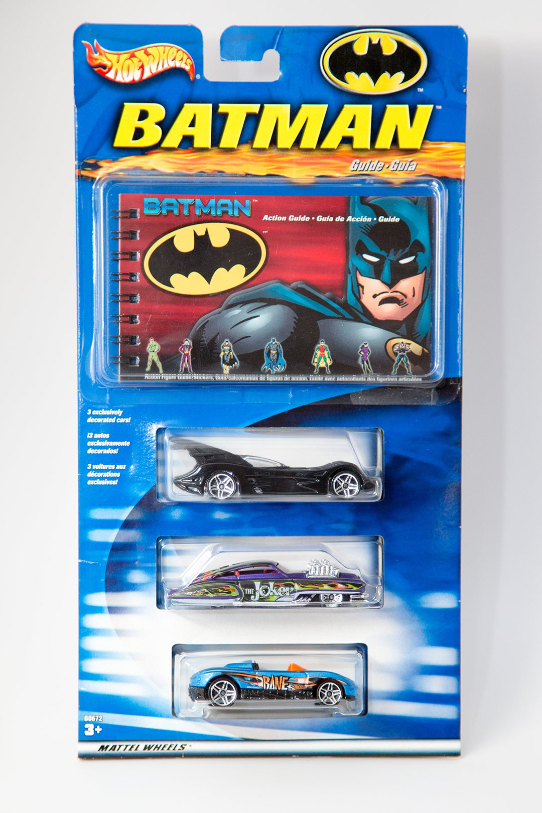 Hot Wheels Batman 3 Pack Batmobile, Joker Evil Twin, Bane Mx48