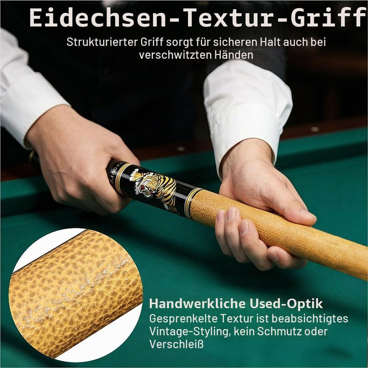 TROUFY Kohlefaser Pool Queue mit Koffer Kombination, Kohlefaser Billard Queue-Sticks Verlängerung 12