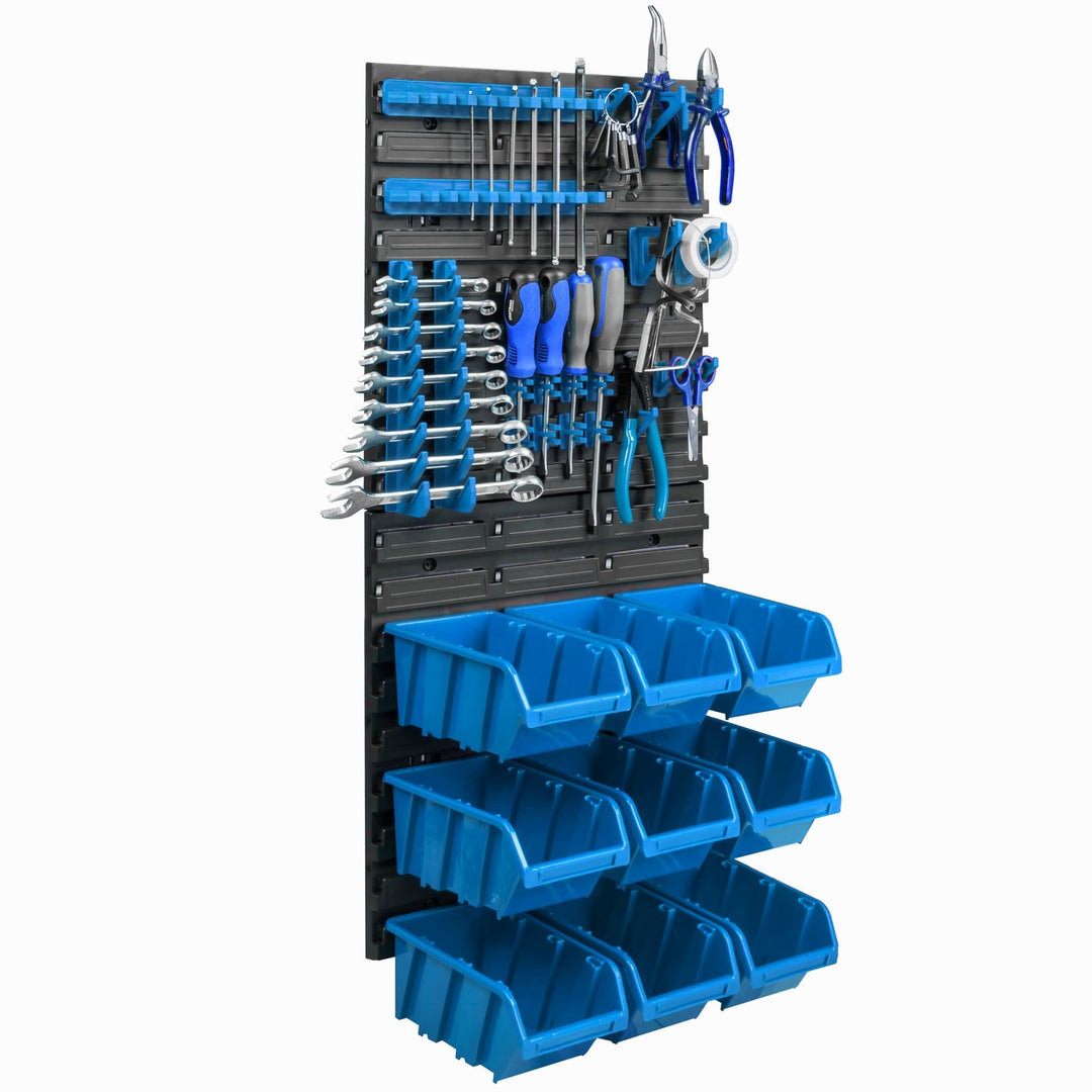 botle 9 Stapelboxen Wandregal Kunststoff 39 x 78 cm Werkzeughalter Werkstatt Garage Lagersystem Sich