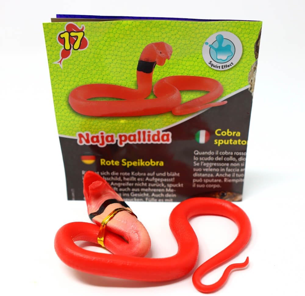 Generisch Blue Ocean Snakes Sammelfiguren 2024 - Planet Wow Farbwechsel Schlange - Figur 17. Rote Sp