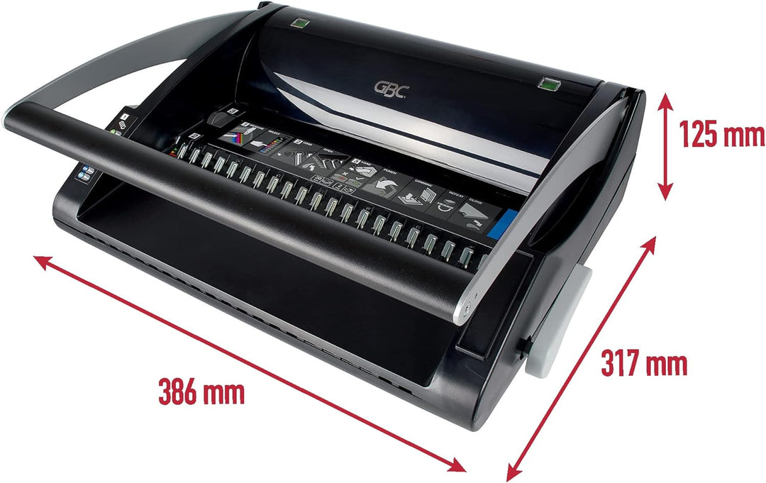 GBC 4401845 CombBind 200 Bindegerät (mit Stanztechnologie) schwarz stanzt 20, bindet 330 Blatt Singl