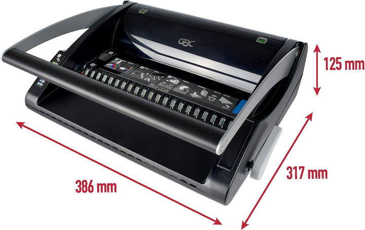 GBC 4401845 CombBind 200 Bindegerät (mit Stanztechnologie) schwarz stanzt 20, bindet 330 Blatt Singl