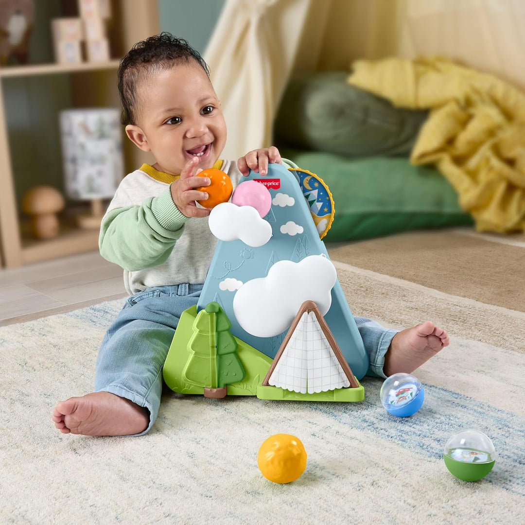 Fisher-Price Babyspielzeug Camping-Freunde Kullerberg, Aktivitätsspielzeug zum Hinterherkrabbeln für
