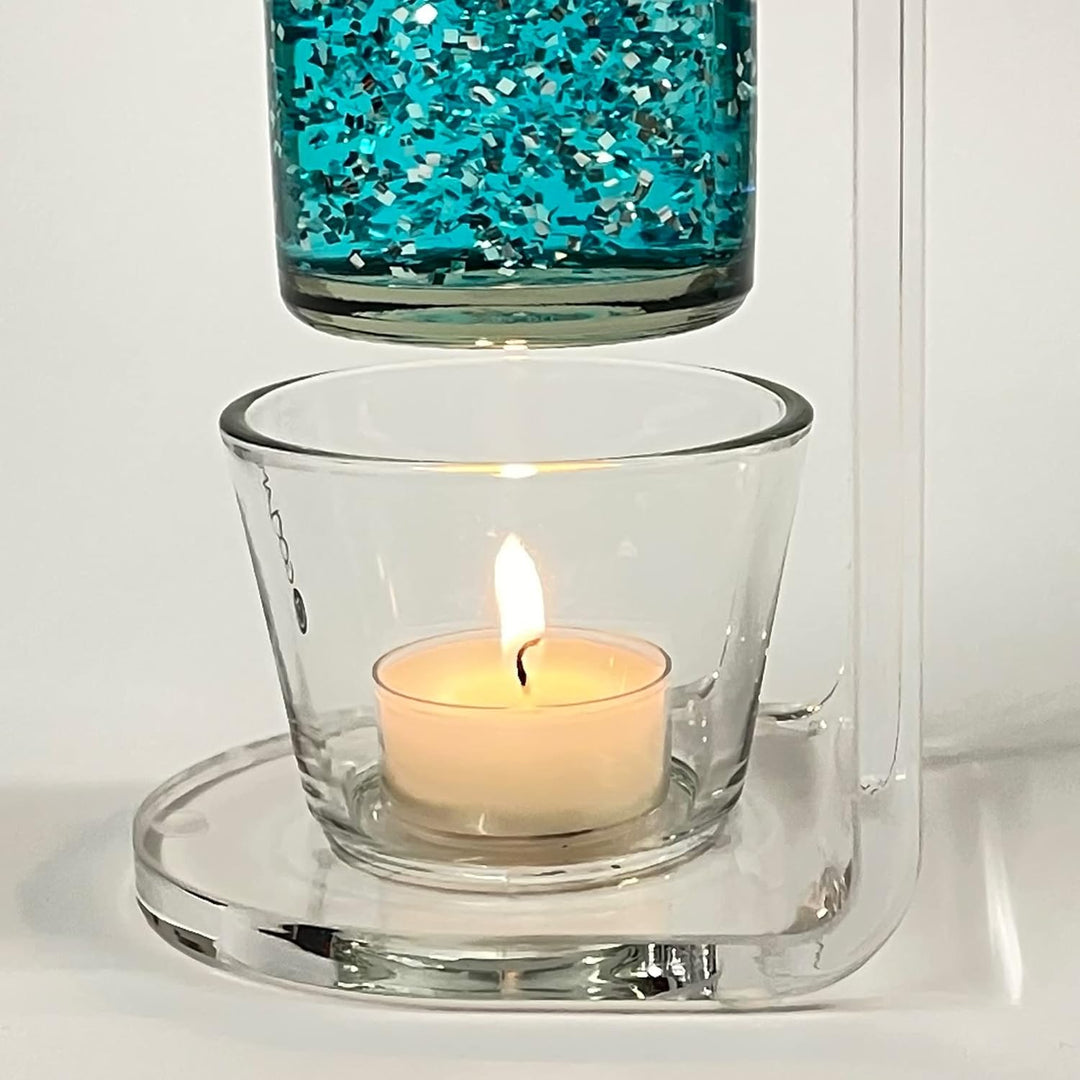 GOOLAMP CandleGlow C1 Glitter Teelicht-Lampe (Hell-Blau), Hell-blau