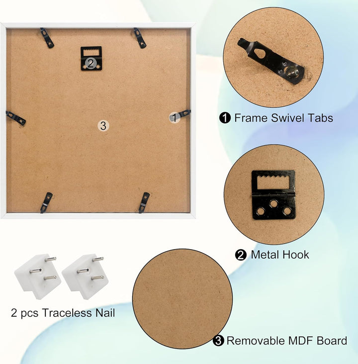 FramePro 30x30 3D Bilderrahmen Schattenbox mit Glasscheibe Ticketstummel Reise Abenteuer Archivbox R