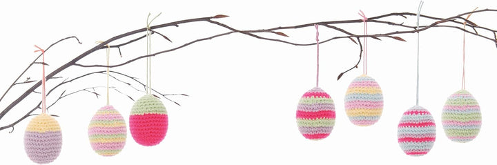 Rico Design Ricorumi Häkelset Ostereier Pastel 6.0 cm 15 Teile Bastelset aus Polystyrol und Baumwoll