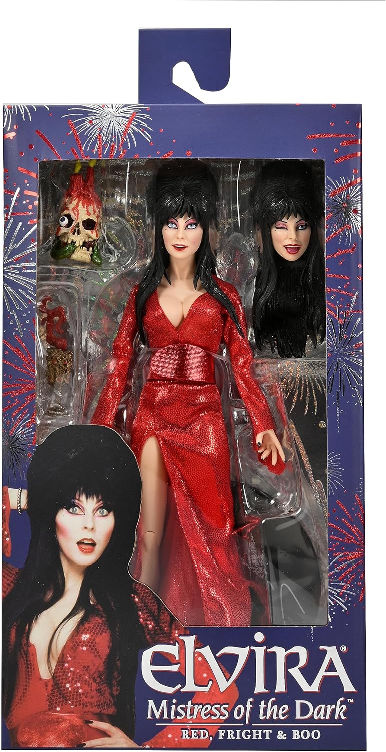 Neca - Elvira Red Fright and Boo 20,3 cm grosse bekleidete Actionfigur