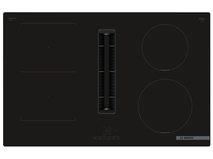 Bosch PVS811B16E Serie 4, Einbau-Induktionskochfeld mit integriertem Belüftungssystem 80 cm Aufputzm
