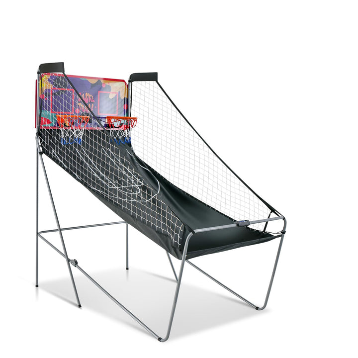 GOPLUS Basketball-Schiessmaschine, Basketballständer inkl. 4 Basketbälle und Pumpe, Basketballkorb k