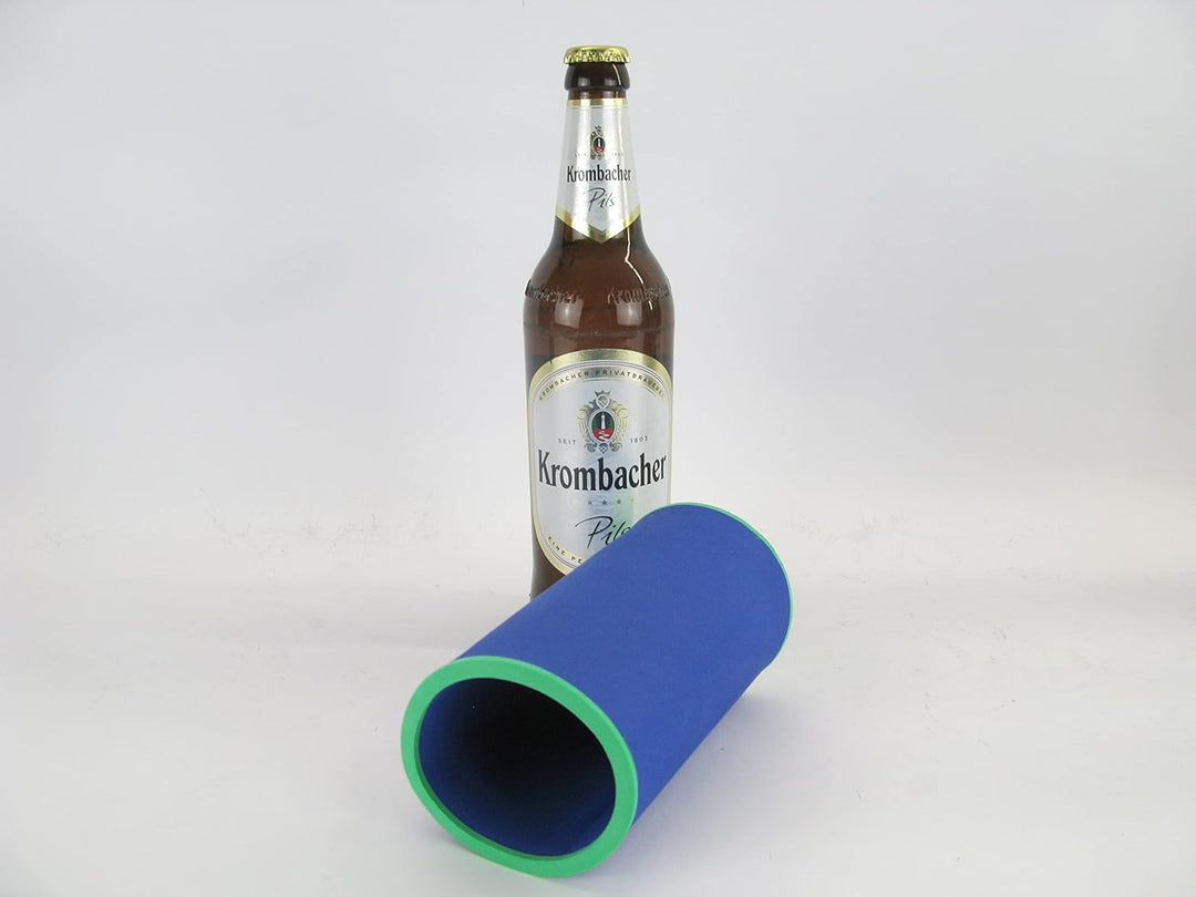 5X Blaue Getränkekühler - Bierkühler - Flaschenkühler für 0,5L Bierflaschen aus bestem 5-6mm dicken