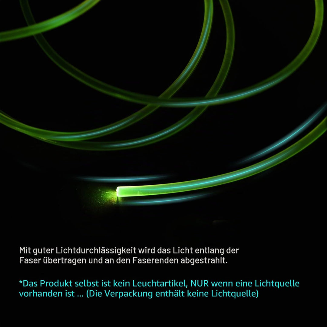sourcing map PMMA Seitenglühend Glasfaserkabel 5mm 3.0M für LED Lichtleiter im Haus, Hotel