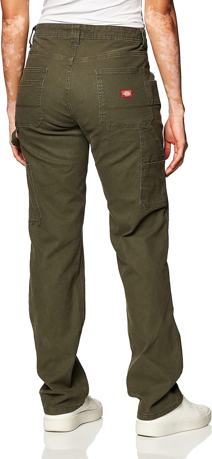 Dickies Damen Stretch-Carpenter-Hose aus Baumwoll-Canvas mit doppelter Vorderseite 29 Ausgewaschenes