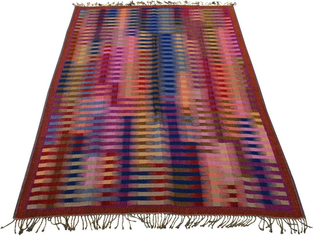 Lorenzo Cana - Wolldecke Jacquard gewebt aus feinster Wolle vom Merinolamm, Wohndecke Decke Sofadeck