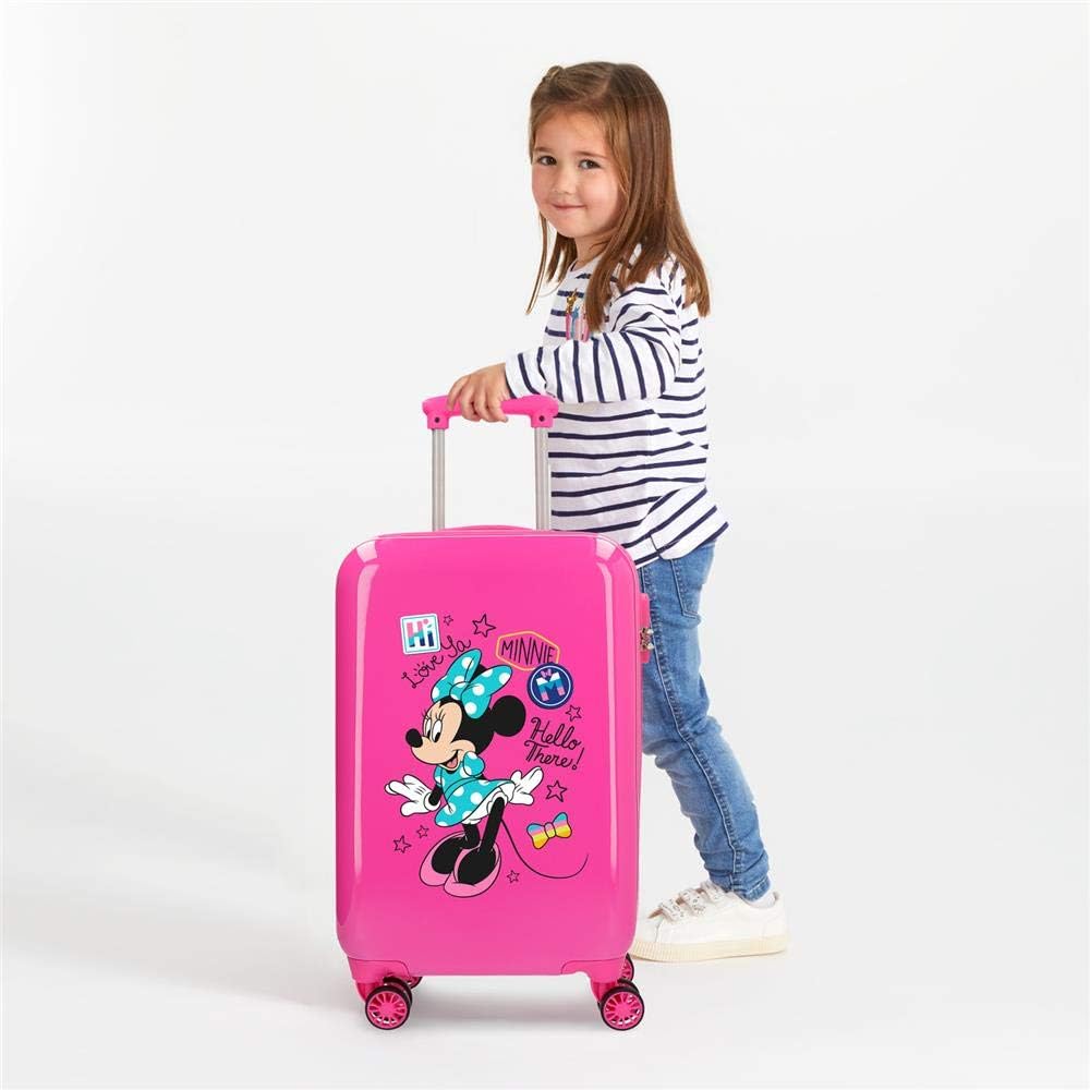 Disney Enjoy Minnie Kabinenkoffer Rosa 34x55x20 cms Hartschalen ABS Kombinationsschloss 34L 2,6Kgs 4