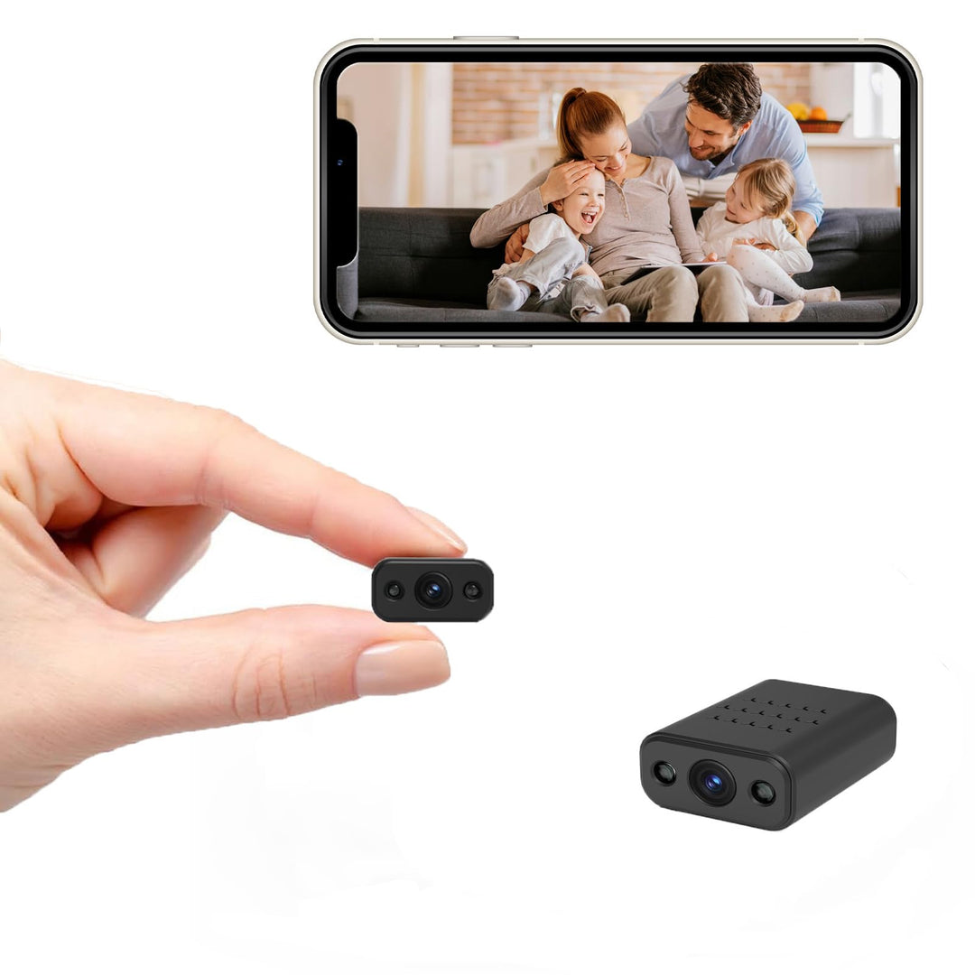 Mini Kamera, 4K HD WLAN Überwachungskamera mit Nachtsicht, Bewegungserkennung, Remote Viewing für Si