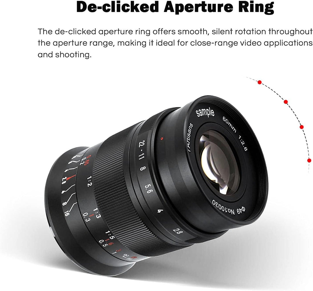 7artisans 60mm F2.8 II APS-C Format Makro-Objektiv, Kompatibel mit Sony E-Mount-Kameras Kameras Sony