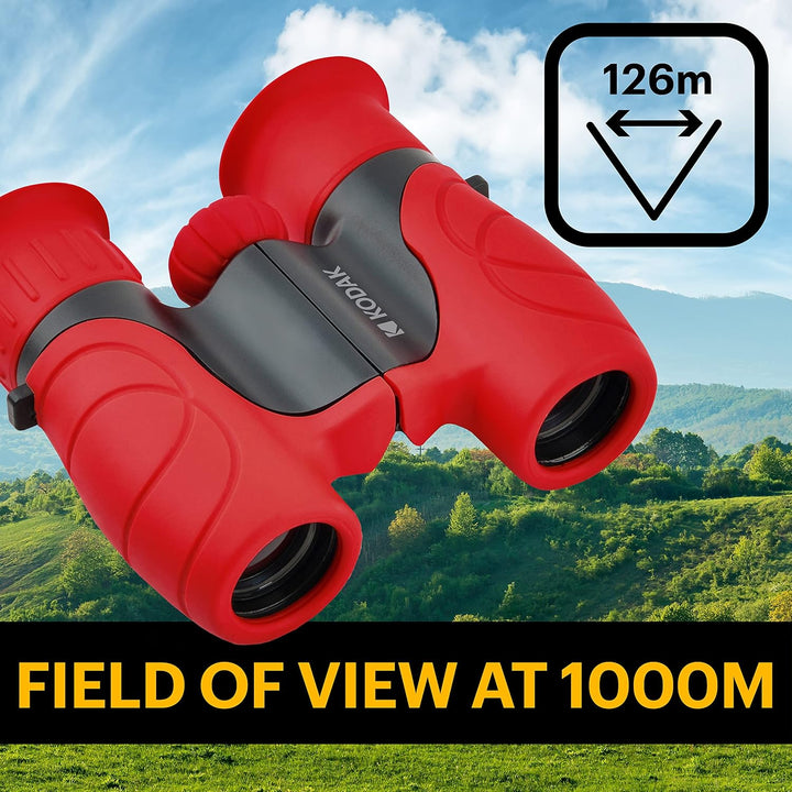 KODAK BCS100 Fernglas für Kinder, kompaktes Binokular für Kinder, weiches Radiergummi, 8-fache Vergr