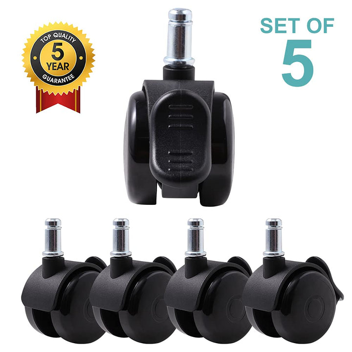 bürostuhl rollen mit bremse 11mm Hartbodenrollen für Bürostühle 5er Set Ersatzrollen Schreibtischstu