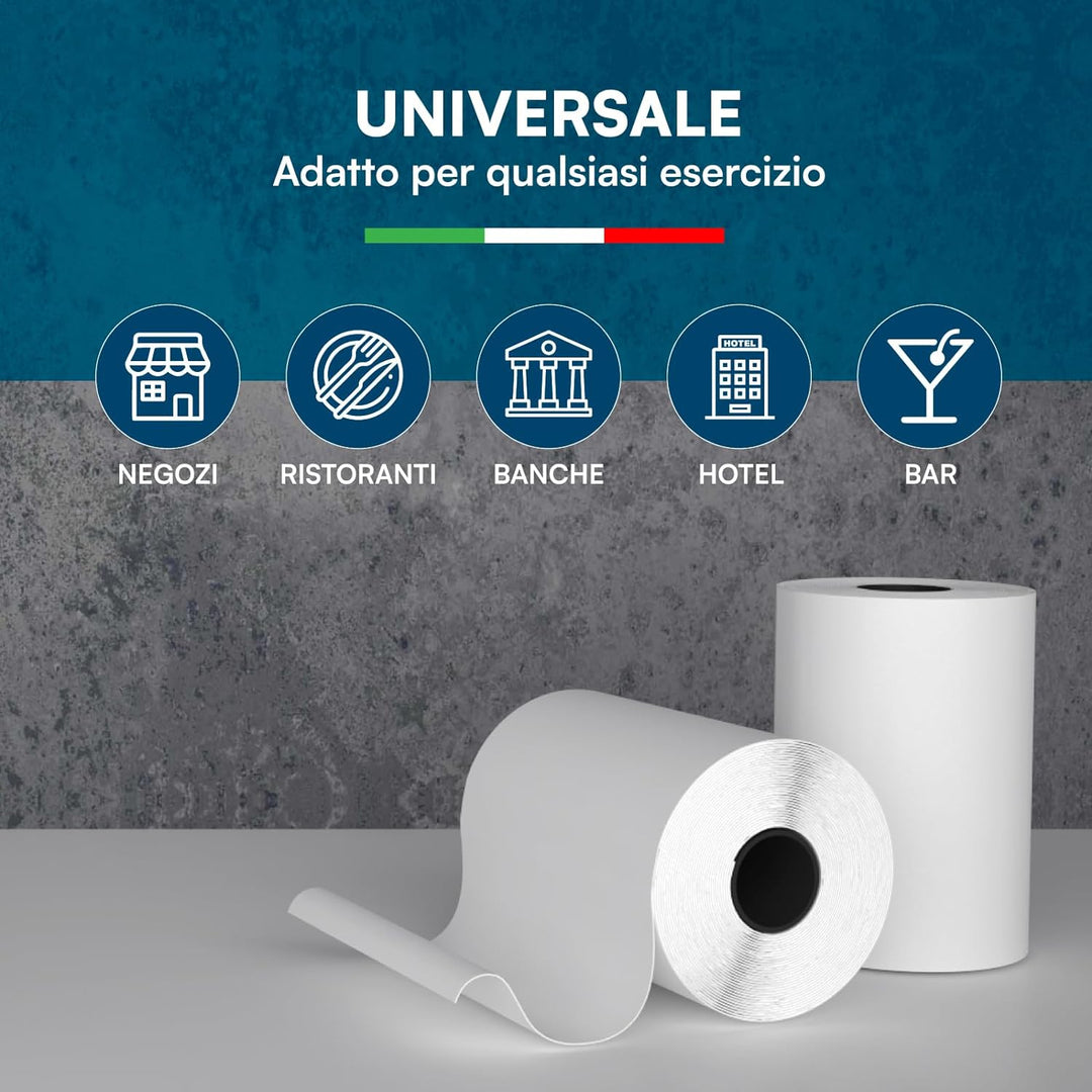 50 Thermal Rolls 57 mm x 20 m - Till Rolls - Thermal Paper - Receipt Rolls for ATM - Credit Card Rea