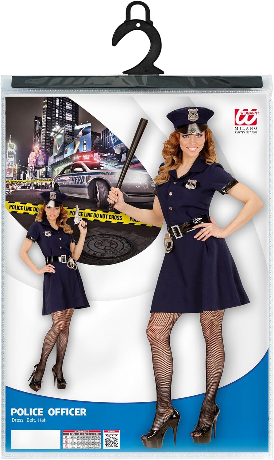 "POLICE OFFICER" (dress, belt, hat) - (XL), XL