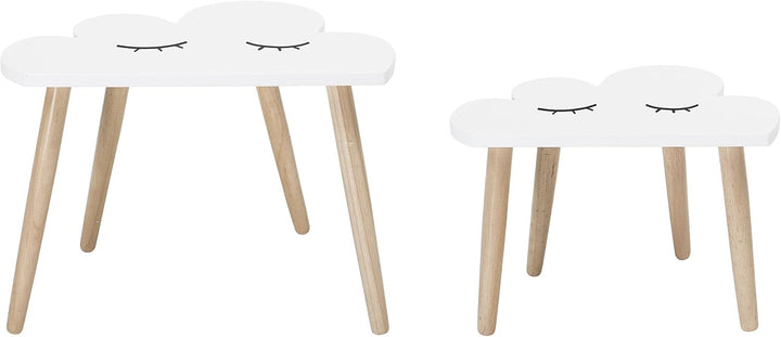 Bloomingville [W] Table, White, MDF,L45xH34xW27/L55xH46xW33 cm, Set of 2