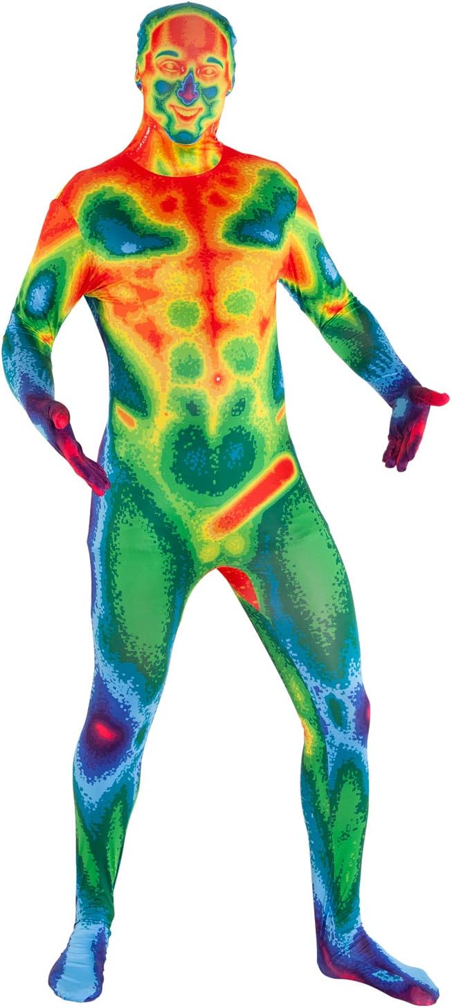 Morphsuits Infrarot Erwachsene, Kostüm Herren, Halloween Herren, Herren, Ganzkörper Kostüm Männer, G