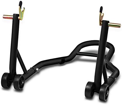 ConStands Mover II Racing - Motorrad Montageständer für KTM 690 Duke Schwarz matt Hinten Rangierhilf