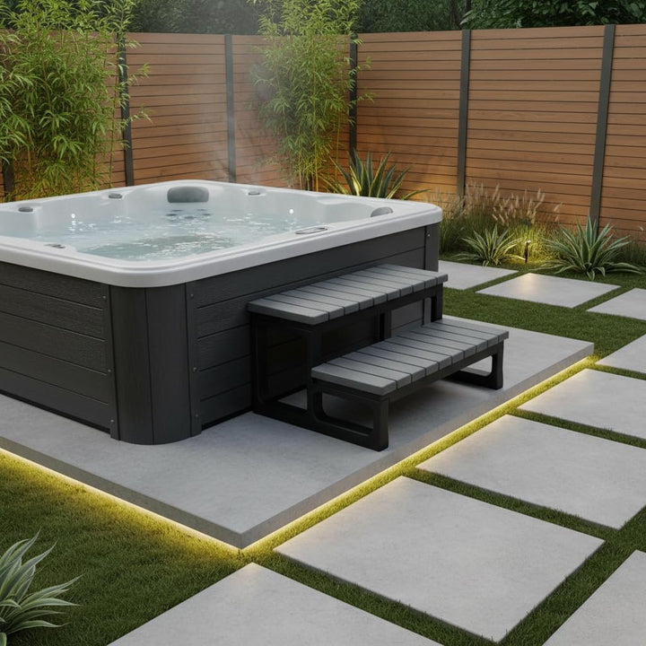 Jet-Line | Poolleiter |Einstiegstreppe | Einstiegsleiter für Whirlpool | Aussenwhirlpool | Spa | Tre