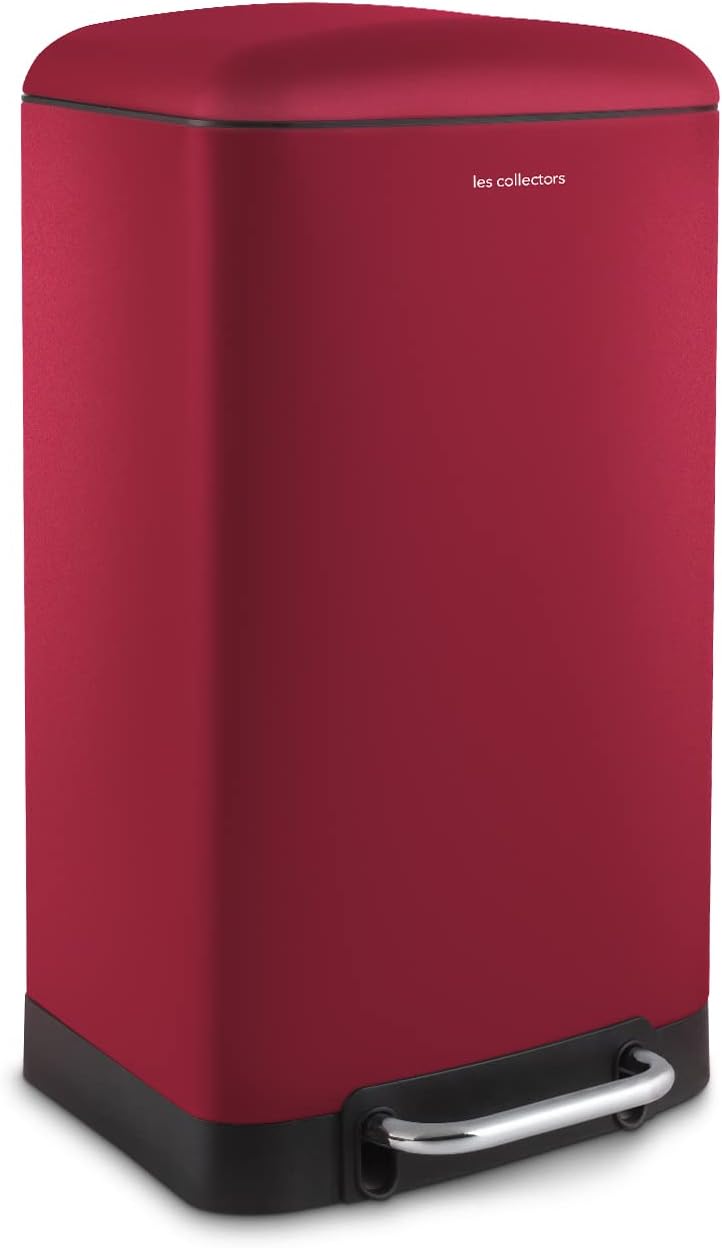 Les Collectors Mülleimer N°722, 30 L, passend für 30–50-Liter-Säcke, Küchen-Tretabfalleimer Edelstah