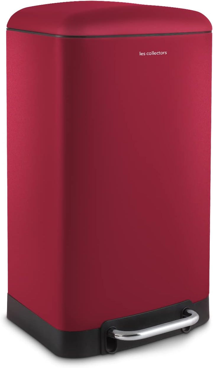 Les Collectors Mülleimer N°722, 30 L, passend für 30–50-Liter-Säcke, Küchen-Tretabfalleimer Edelstah