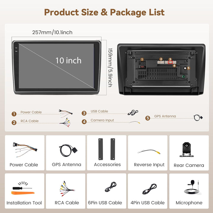Hikity Android 15 4+128G Autoradio mit 9'' Incell Touchscreen für Renault Trafic 2/Opel Vivaro A/Nis