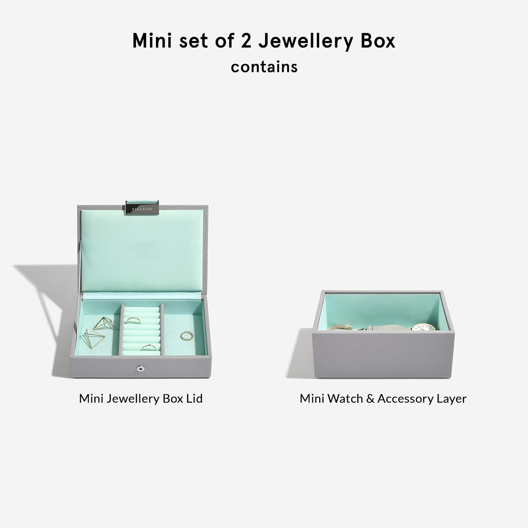 Stackers Grau Mint Mini Schmuckschatulle