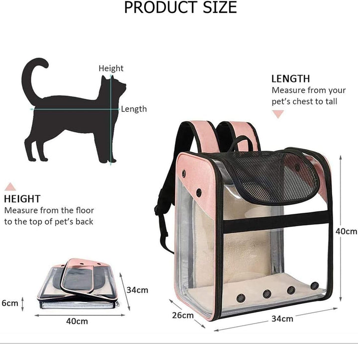 Transporttasche Rucksack Haustiere Hunde Katzen 10kg, Erweiterbare Grosse Tragbare Katzenrucksack Hu