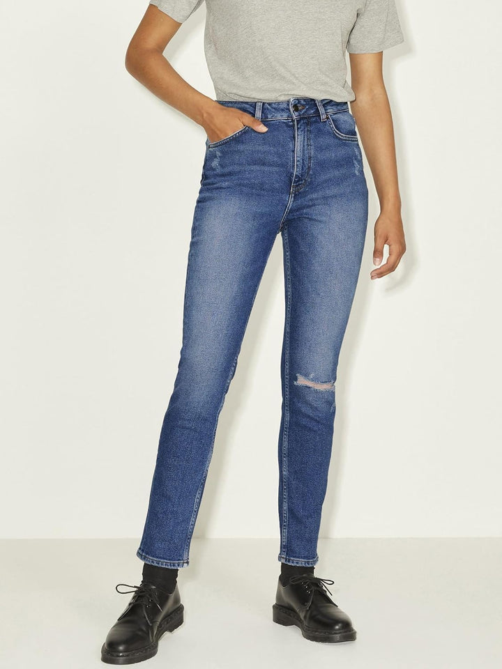 Jack & Jones Women's Jeans 28W / 34L Medium Blue Denim, 28W / 34L Medium Blue Denim