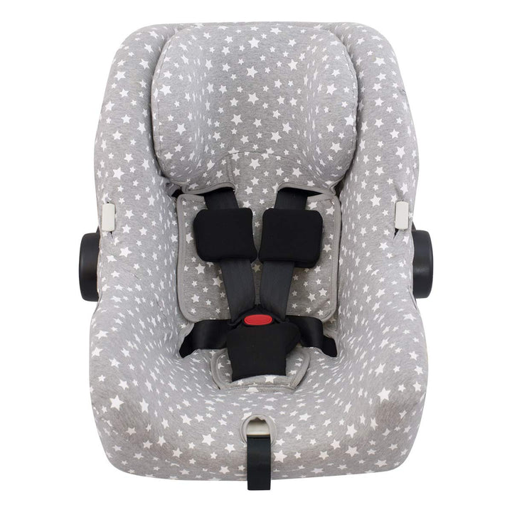 JYOKO KIDS Bezug für Autositz kompatibel mit Bugaboo Nuna by Turtle, aus Baumwolle (White Star), Whi