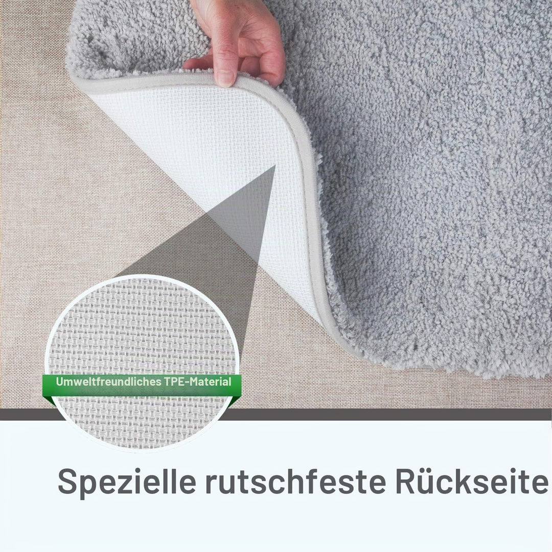 FCSDETAIL rutschfeste, Hochflor Badteppiche 60X90 cm, Maschinenwaschbare Badematte, Badvorleger mit