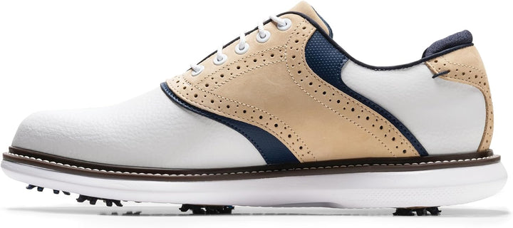 FootJoy Herren Traditionen Vorherige Saison Stil Golfschuh 41 EU Weiss Khaki Peacoat, 41 EU Wei&#xDF