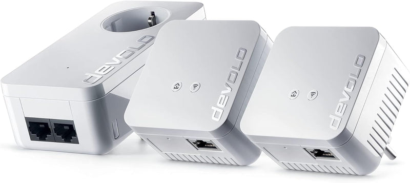 Devolo dLAN 550 WLAN-Netzwerk-Set, Powerline NL, Ethernet/LAN, WLAN, Weiss 3-teilig, Adapter Netzwer